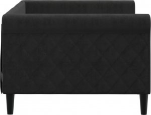 vidaXL vidaXL Łóżko dzienne, czarne, 90x200 cm, obite aksamitem 4