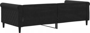 vidaXL vidaXL Łóżko dzienne, czarne, 90x200 cm, obite aksamitem 5