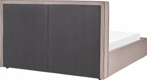 Beliani Łóżko z pojemnikiem tapicerowane 160 x 200 cm beżowoszare MOISSAC 8