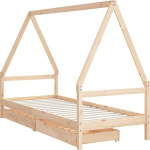vidaXL vidaXL Rama łóżka dziecięcego z szufladami, 80x200 cm, sosnowa 3