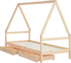 vidaXL vidaXL Rama łóżka dziecięcego z szufladami, 80x200 cm, sosnowa 4