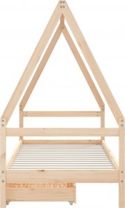 vidaXL vidaXL Rama łóżka dziecięcego z szufladami, 80x200 cm, sosnowa 5