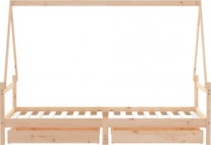 vidaXL vidaXL Rama łóżka dziecięcego z szufladami, 80x200 cm, sosnowa 6