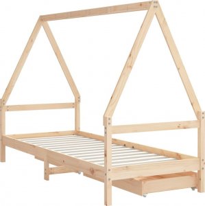 vidaXL vidaXL Rama łóżka dziecięcego z szufladami, 80x200 cm, sosnowa 7