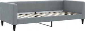 vidaXL vidaXL Sofa rozsuwana z szufladami, jasnoszara, 90x200 cm, tkanina 6
