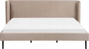 Beliani Łóżko welurowe 180 x 200 cm beżowoszare ARETTE 6