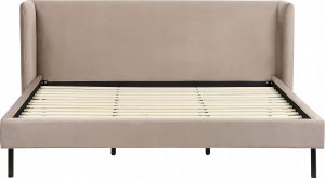 Beliani Łóżko welurowe 180 x 200 cm beżowoszare ARETTE 7