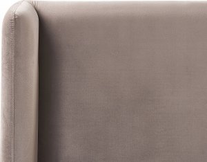 Beliani Łóżko welurowe 180 x 200 cm beżowoszare ARETTE 9