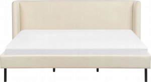 Beliani Łóżko welurowe 180 x 200 cm beżowe ARETTE 6