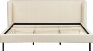Beliani Łóżko welurowe 180 x 200 cm beżowe ARETTE 7