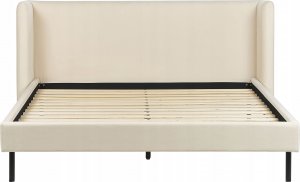 Beliani Łóżko welurowe 160 x 200 cm beżowe ARETTE 7