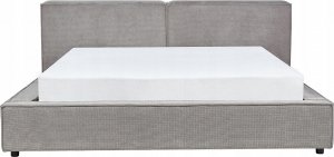 Beliani Łóżko tapicerowane 180 x 200 cm szare LINARDS 5