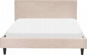 Beliani Łóżko tapicerowane 140 x 200 cm beżowe FITOU 5