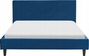 Beliani Łóżko tapicerowane 140 x 200 cm niebieskie FITOU 4