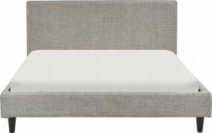 Beliani Łóżko tapicerowane 140 x 200 cm jasnoszare FITOU 5