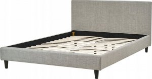 Beliani Łóżko tapicerowane 140 x 200 cm jasnoszare FITOU 6