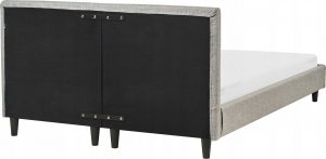 Beliani Łóżko tapicerowane 140 x 200 cm jasnoszare FITOU 7