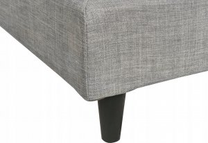 Beliani Łóżko tapicerowane 140 x 200 cm jasnoszare FITOU 10