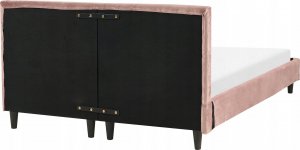 Beliani Łóżko tapicerowane 140 x 200 cm różowe FITOU 7