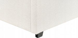 Beliani Łóżko z pojemnikiem tapicerowane 180 x 200 cm złamana biel VAUCLUSE 11