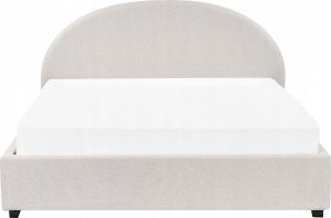 Beliani Łóżko z pojemnikiem tapicerowane 180 x 200 cm złamana biel VAUCLUSE 7