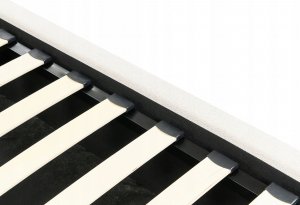 Beliani Łóżko z pojemnikiem tapicerowane 180 x 200 cm złamana biel VAUCLUSE 9