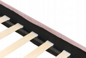 Beliani Łóżko welurowe 90 x 200 cm różowe FITOU 8