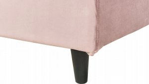 Beliani Łóżko welurowe 90 x 200 cm różowe FITOU 9