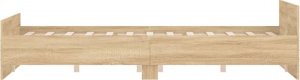 vidaXL vidaXL Rama łóżka z wezgłowiem i zanóżkiem, dąb sonoma, 160x200 cm 5