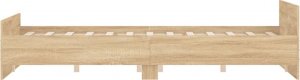 vidaXL vidaXL Rama łóżka z wezgłowiem i zanóżkiem, dąb sonoma, 140x200 cm 5