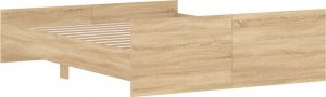 vidaXL vidaXL Rama łóżka z wezgłowiem i zanóżkiem, dąb sonoma, 140x200 cm 6