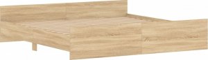 vidaXL vidaXL Rama łóżka z wezgłowiem i zanóżkiem, dąb sonoma, 180x200 cm 3