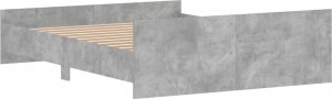vidaXL vidaXL Rama łóżka z wezgłowiem i zanóżkiem, szarość betonu, 160x200 cm 6