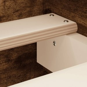 vidaXL vidaXL Rama łóżka z wezgłowiem i zanóżkiem, przydymiony dąb, 180x200cm 7