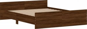 vidaXL vidaXL Rama łóżka z wezgłowiem i zanóżkiem, brązowy dąb, 140x200 cm 3