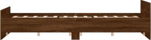 vidaXL vidaXL Rama łóżka z wezgłowiem i zanóżkiem, brązowy dąb, 140x200 cm 5