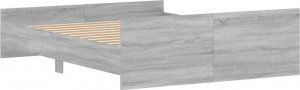 vidaXL vidaXL Rama łóżka z wezgłowiem i zanóżkiem, szary dąb, 160x200 cm 6