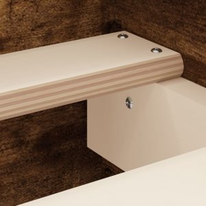 vidaXL vidaXL Rama łóżka z wezgłowiem i zanóżkiem, przydymiony dąb, 160x200cm 7