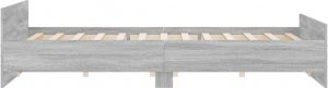 vidaXL vidaXL Rama łóżka z wezgłowiem i zanóżkiem, szary dąb, 180x200 cm 5