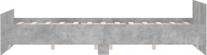 vidaXL vidaXL Rama łóżka z wezgłowiem i zanóżkiem, szarość betonu, 140x200 cm 5