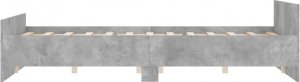 vidaXL vidaXL Rama łóżka z wezgłowiem i zanóżkiem, szarość betonu, 120x190 cm 5