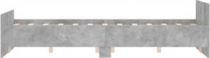 vidaXL vidaXL Rama łóżka z wezgłowiem i zanóżkiem, szarość betonu, 135x190 cm 5
