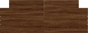 vidaXL vidaXL Rama łóżka z wezgłowiem i zanóżkiem, brązowy dąb, 135x190 cm 4