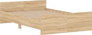 vidaXL vidaXL Rama łóżka z wezgłowiem i zanóżkiem, dąb sonoma, 120x190 cm 3