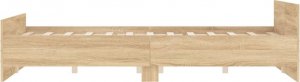 vidaXL vidaXL Rama łóżka z wezgłowiem i zanóżkiem, dąb sonoma, 120x190 cm 5
