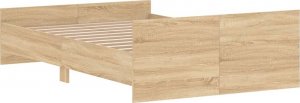 vidaXL vidaXL Rama łóżka z wezgłowiem i zanóżkiem, dąb sonoma, 120x190 cm 6