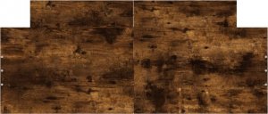 vidaXL vidaXL Rama łóżka z wezgłowiem i zanóżkiem, przydymiony dąb, 120x190cm 4