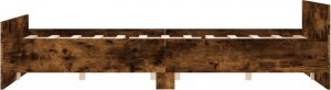 vidaXL vidaXL Rama łóżka z wezgłowiem i zanóżkiem, przydymiony dąb, 120x190cm 5
