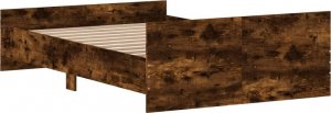 vidaXL vidaXL Rama łóżka z wezgłowiem i zanóżkiem, przydymiony dąb, 120x190cm 6