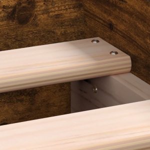 vidaXL vidaXL Rama łóżka z wezgłowiem i zanóżkiem, przydymiony dąb, 120x190cm 7